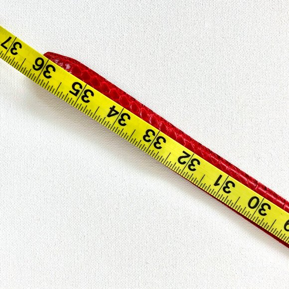 Vintage Jana Genuine Snake Skin Red Belt With Gold Tone Buckle Size L - Picture 13 of 16